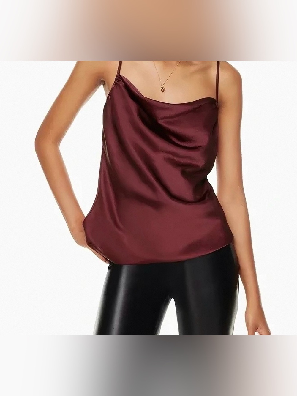 Aritzia Wilfred Allusion Satin Camisole women tank top size S